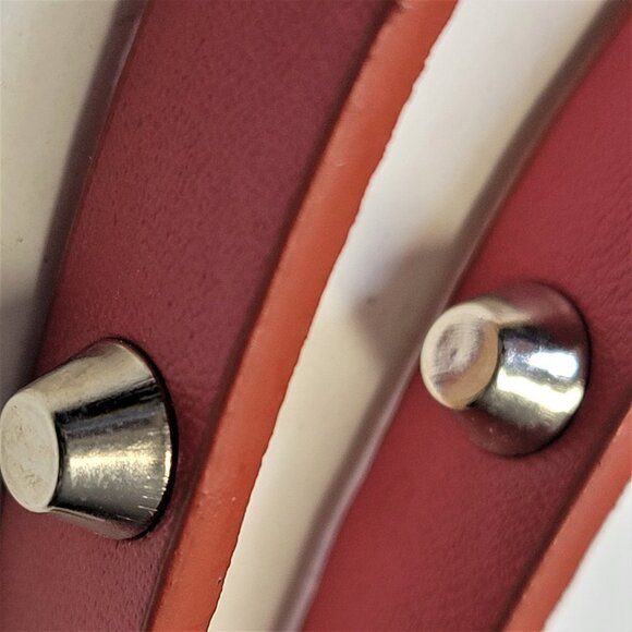 WOMENS Red Studded Long Belt - Picture 3 of 11